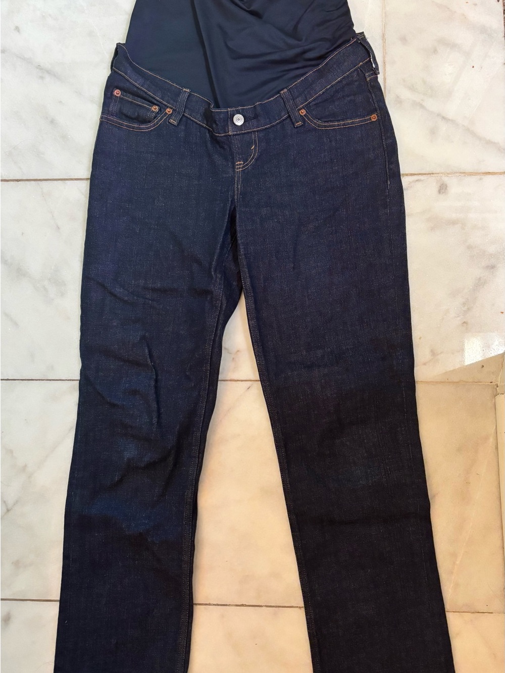 Abercrombie & Fitch 90s Straight Leg Maternity Jeans in Rinse